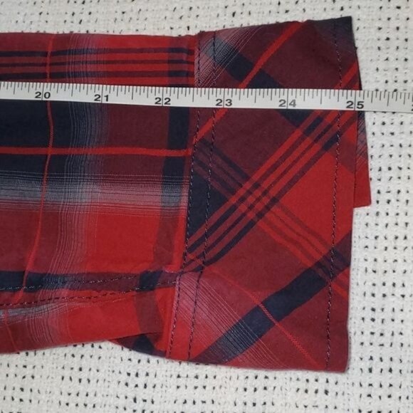 Rock & Republic Stretch Red Plaid Casual Button Down Sz XL Shirt w Pockets - Picture 11 of 11